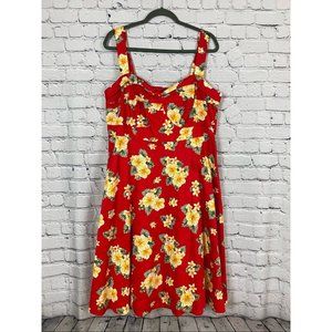 Torrid Retro Chic Sleeveless Floral Swing Dress